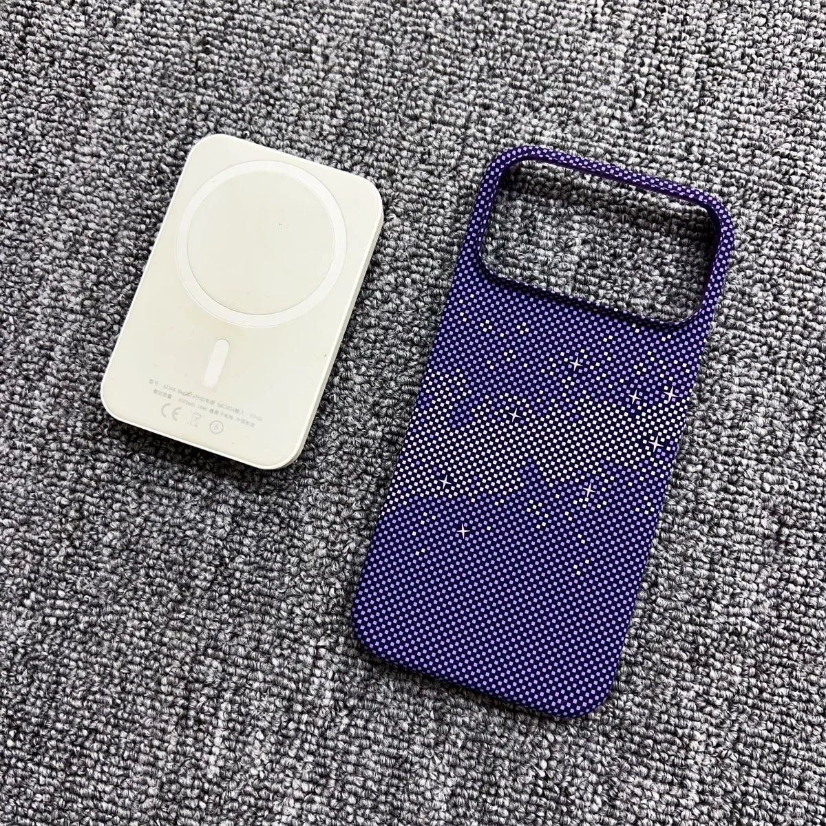 Frameless Carbon Fiber Starry Sky For Magsafe Magnetic Case For iPhone 17 Air 16 15 14 13 12 Pro Max Plus Wireless Charge Cover