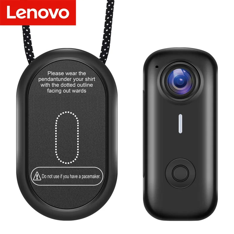 Lenovo Magnetic Sports Camera 2K Mini Thumb Camera WiFi 120° Wide Angle Smart Anti Shake For Cycling Vlog Motorcycle Helmet