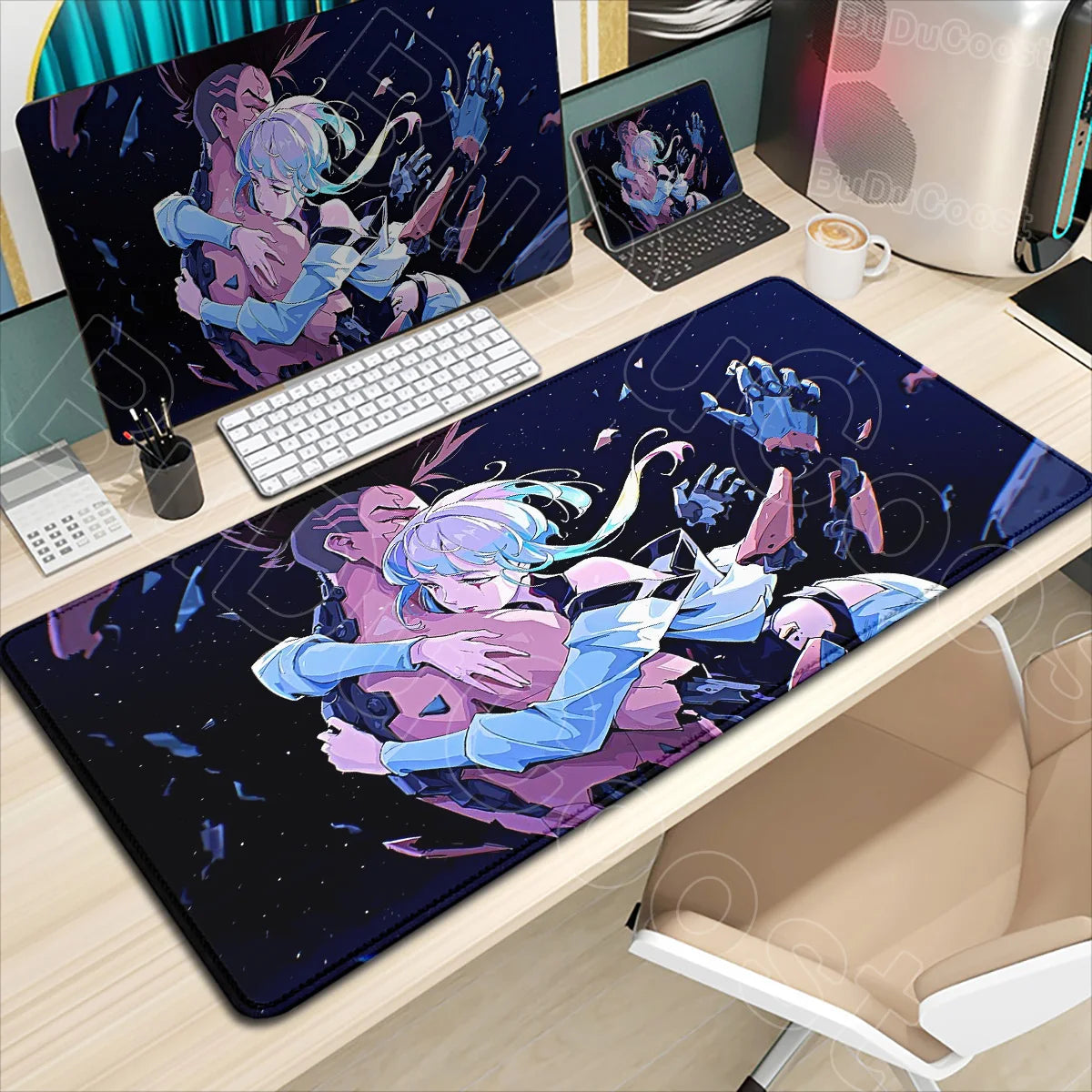HD Printing New Wallpaper C_cyberpunk E_edgerunners Mouse Pad Non-slip Mousepad Computer Gamer LockEdge Desk Mat PC Keyboard Mat