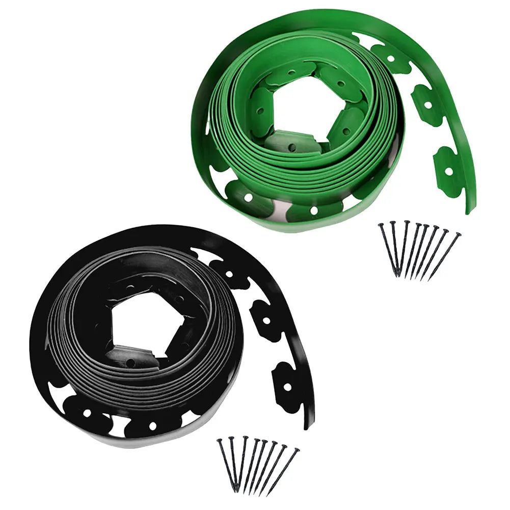 5/10M Fixed Garden Barrier Lawn Grass Plastic Edging Border Landscape Edging Garden Edge Kit With Anchoring Spikes Easy Install