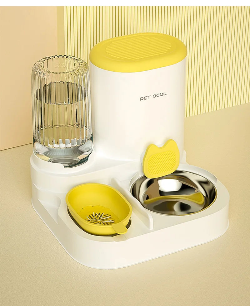Automatic Cat Feeder Large Capacity Cat Food Bowl With Water Fountain Small Dogs Cats Dispenser Container Food Storage