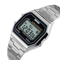 Skmei Fashion Men Stainless Steel Strap LED Display 3Bar Waterproof Digital Watch Reloj Hombre For Casual 1123 Sport Watches