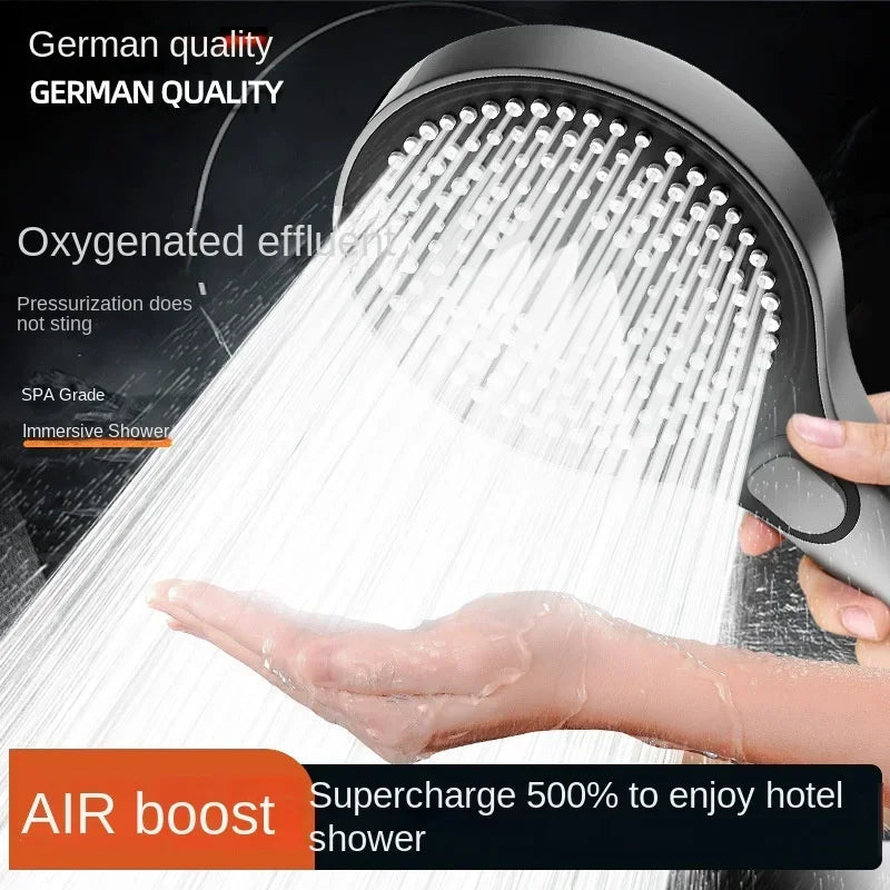 Home showerhead, powerful pressurized showerhead, portable large panel large output showerhead, handheld showerhead