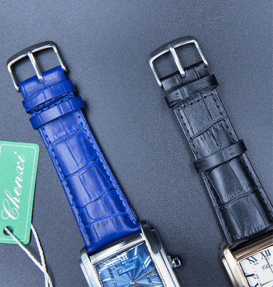 Fashion Business Watches For Men Calendar Display Quartz Watches Waterproof Leather Band Men's Wristwatch