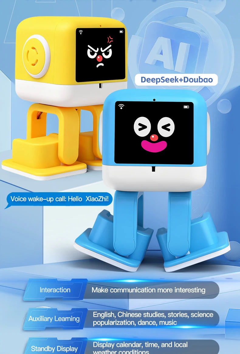 Smart AI Robot WiFi Early Education Toys for Children Speech Recognition & Voice Interactive Educational Learning Machine