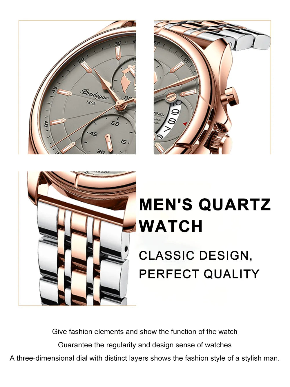 POEDAGAR Top Luxury Brand Casual Men Watch Chronograph Waterproof Date Full Steel Quartz Men's Watch Business Relogio Masculino