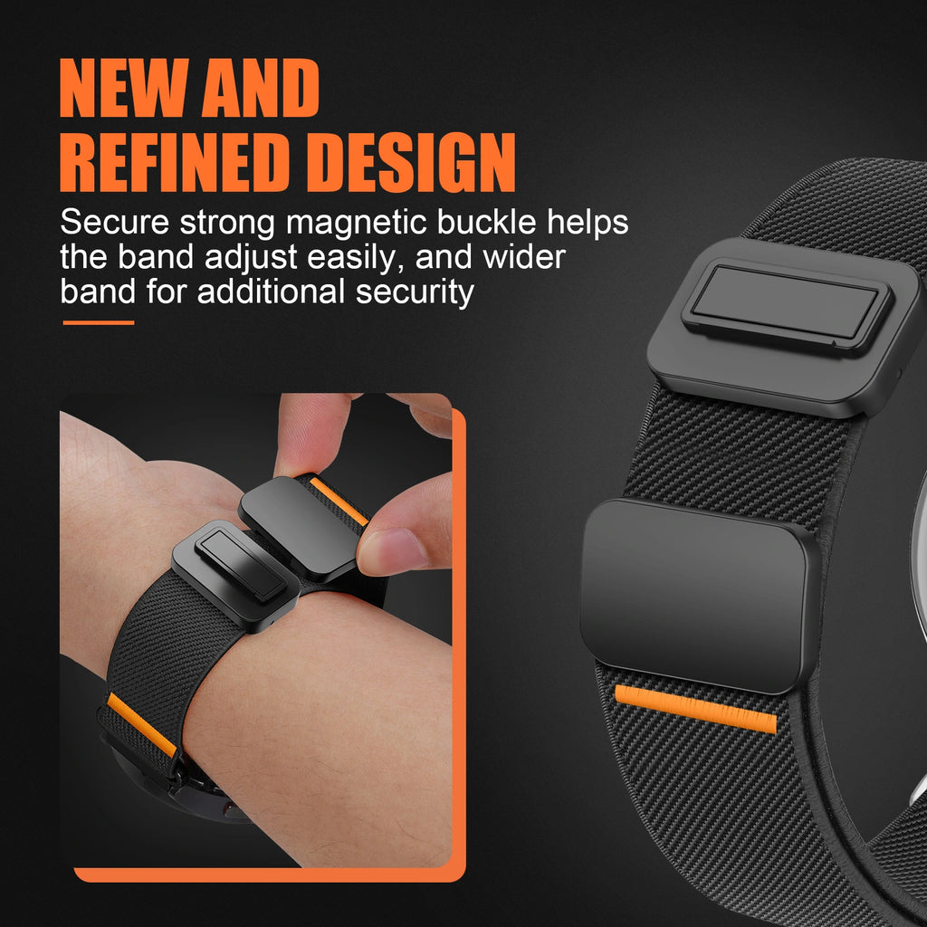 Magnetic band for redmi watch 5 Active/5 Lite strap nylon correa amazfit bip 6/5/helio/Balance 2/GTR 4 3 2/22mm watch straps