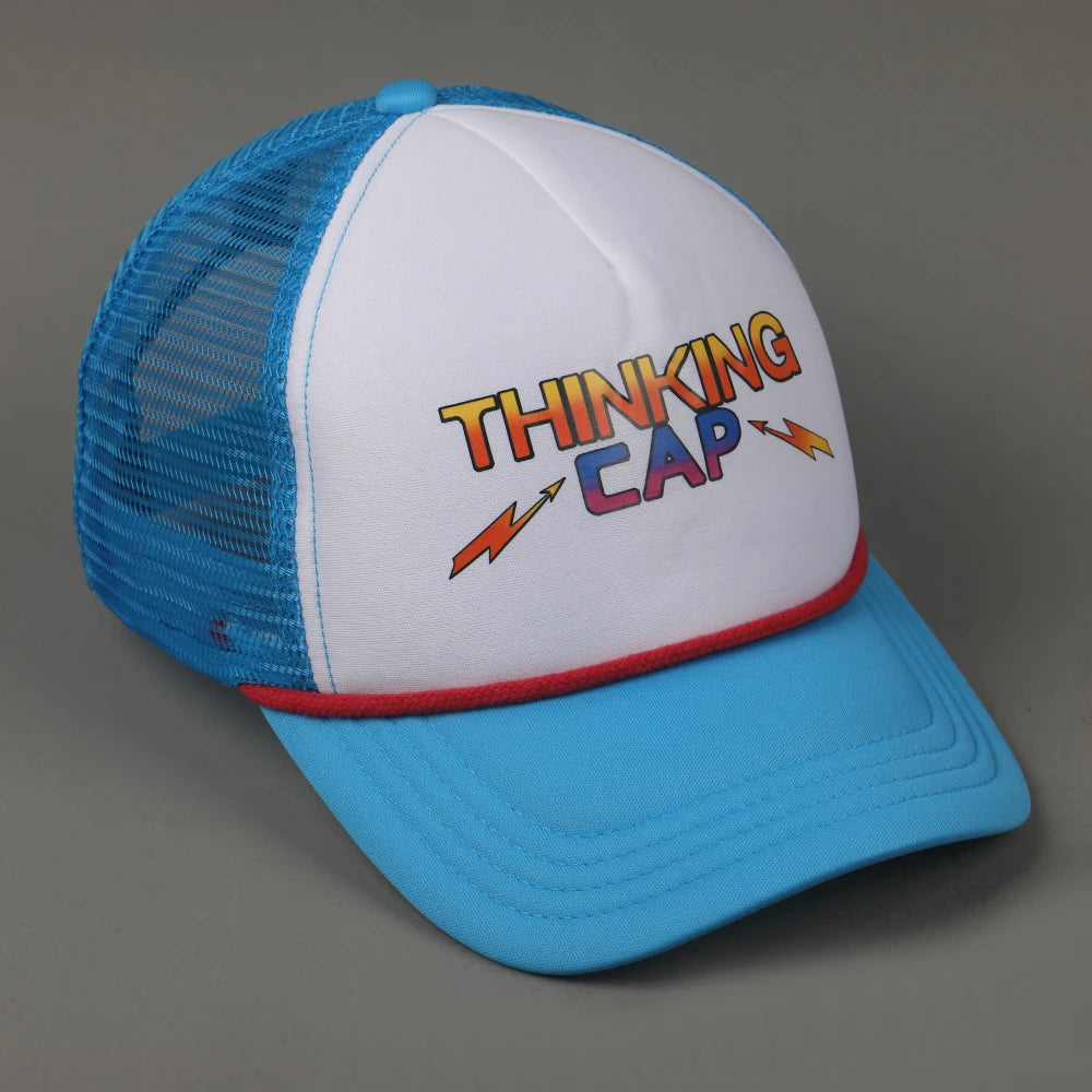 Anime Caps Season 4 Dustin Hat Baseball Cap Retro Mesh Trucker Thinking Cap Accessories