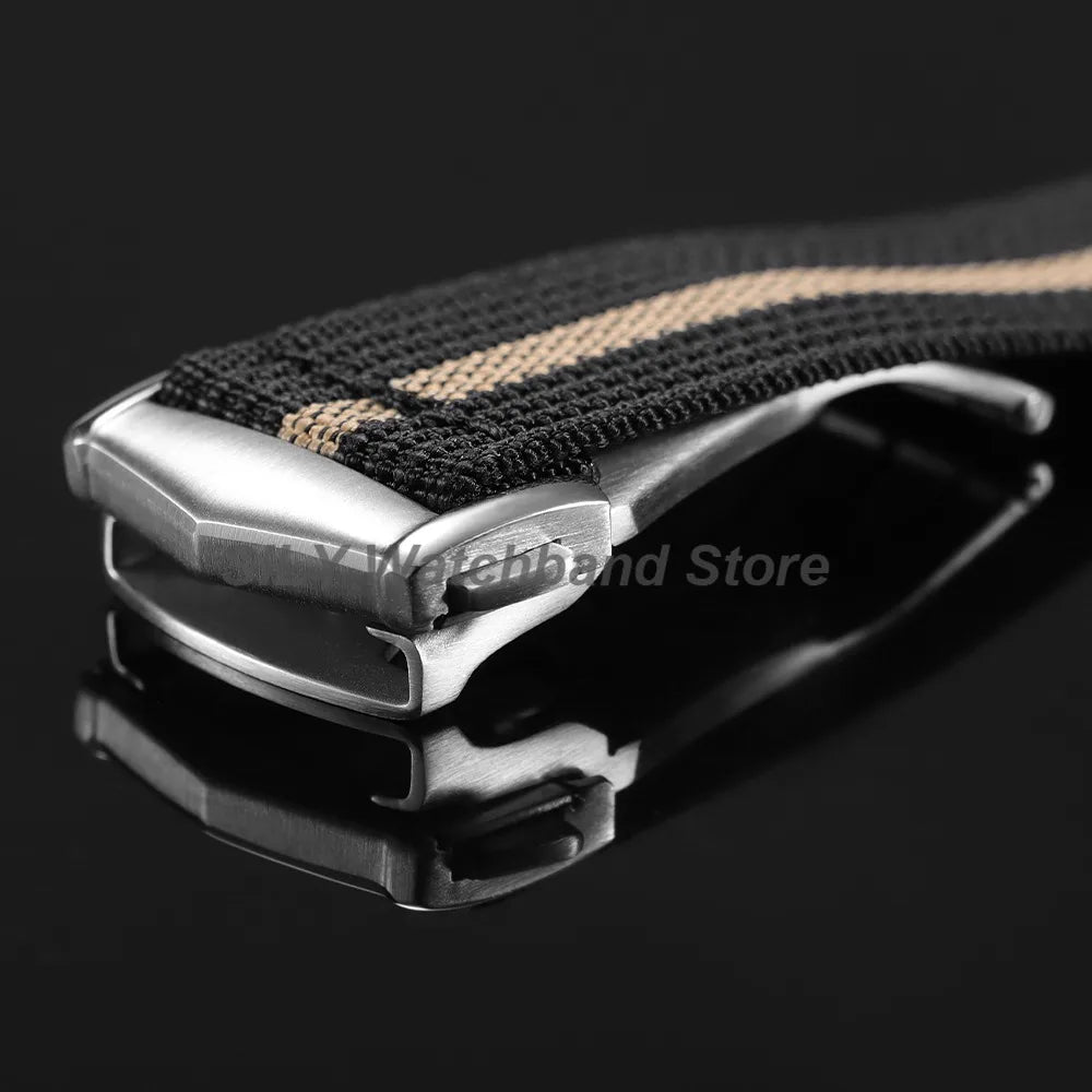 Silver Brushed Watch Buckle 18/20mm Stainless Steel Butterfly Deployment Watch Button Metal Folding Clasp Watch Button Accessory