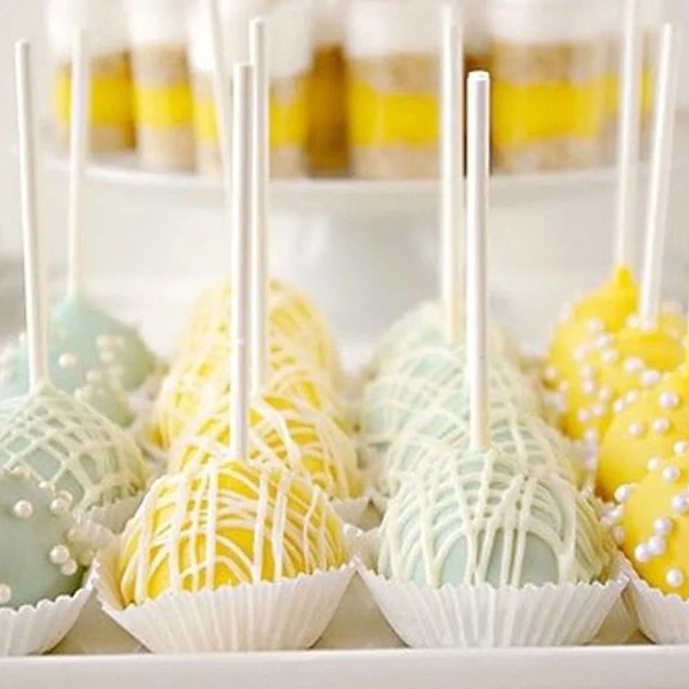 20-1500Pcs Paper Lollipop Sticks Solid Core White for Party Dining Chocolate Sugar Candy Lolly Pop Sucker sticks Cake Pop Stick