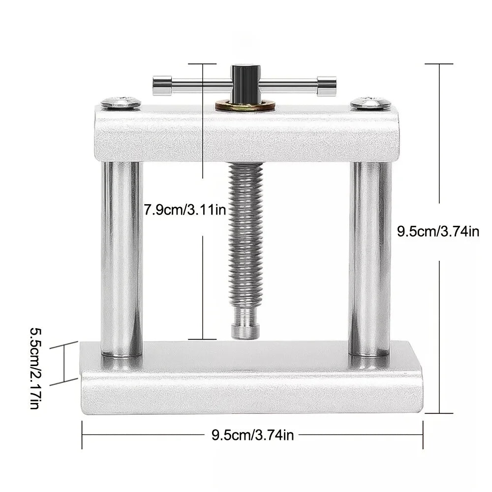22pcs Watch Press Kit Watch Repair Tools with 18 Pressure Plates Ear Punch Dust Cloth Bent Knife Cover Presser Battery Tool