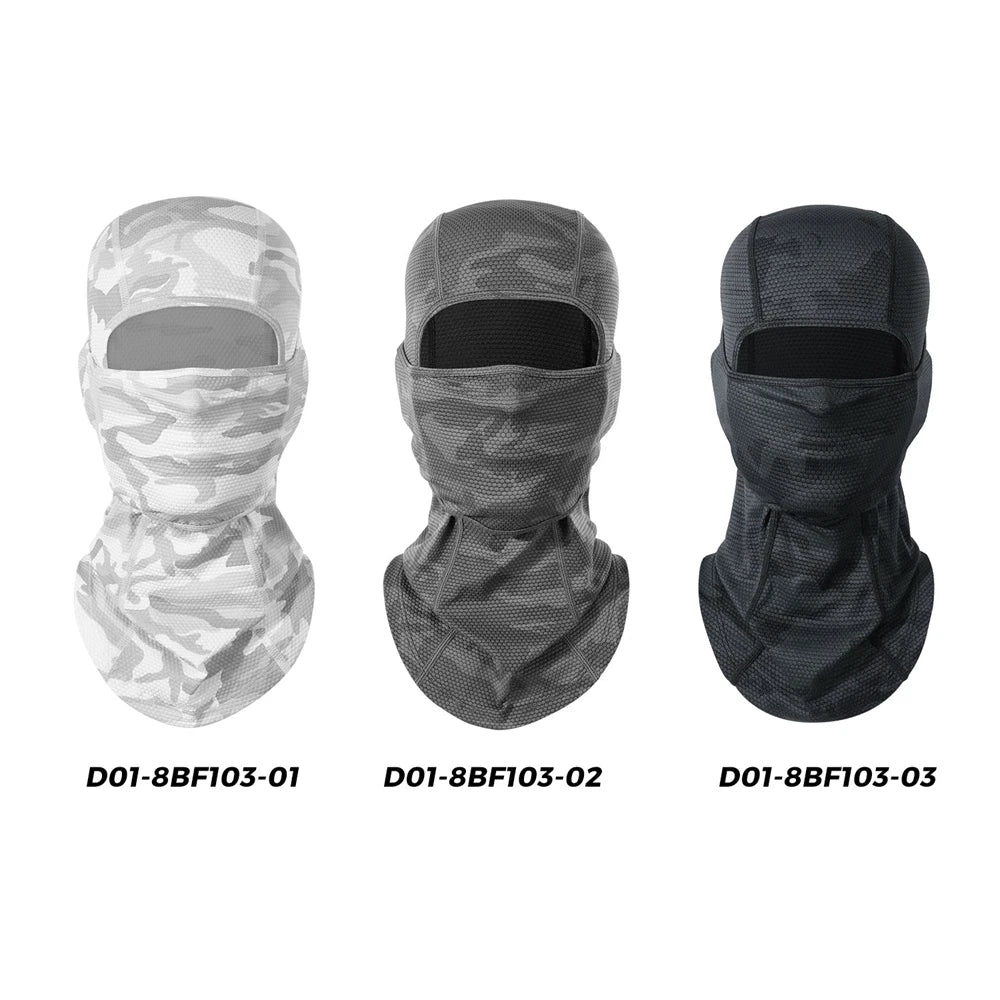 Camo Quick-drying Balaclava Sport Full Face Mask Cool Breathable Tactical Beanies Hood Cap Windproof Ski Neck Cover Helmet Liner