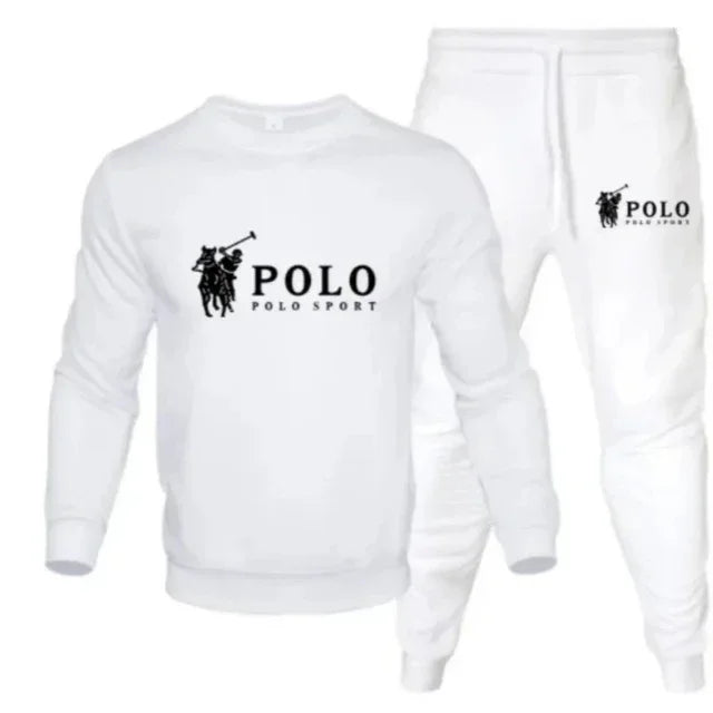 Men's autumn and winter sets of round-neck sweatshirts and jogging pants, autumn and winter fashion, outdoor fitness and casual