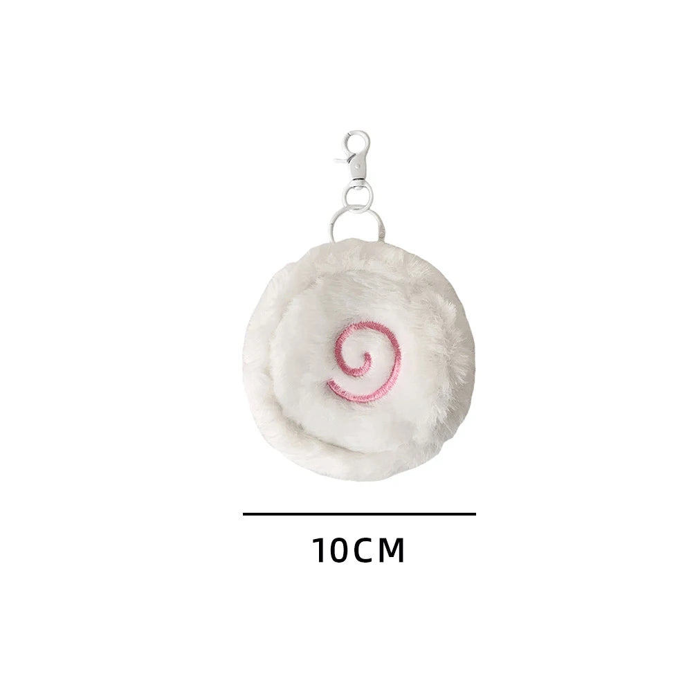 Kawaii Swiss Roll Plush Coin Purse Portable Card Bag Mini Lipstick Packet Bluetooth Headset Organizer Mini Mini Cosmetic Bag