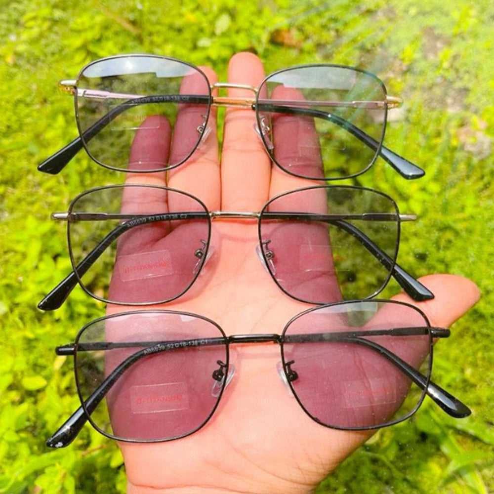 KLASSNUM Photochromic Glasses Man Anti Blue Light Transparent Glasses Alloy Frame Computer Eyeglasses Chameleon Sunglasses 2025