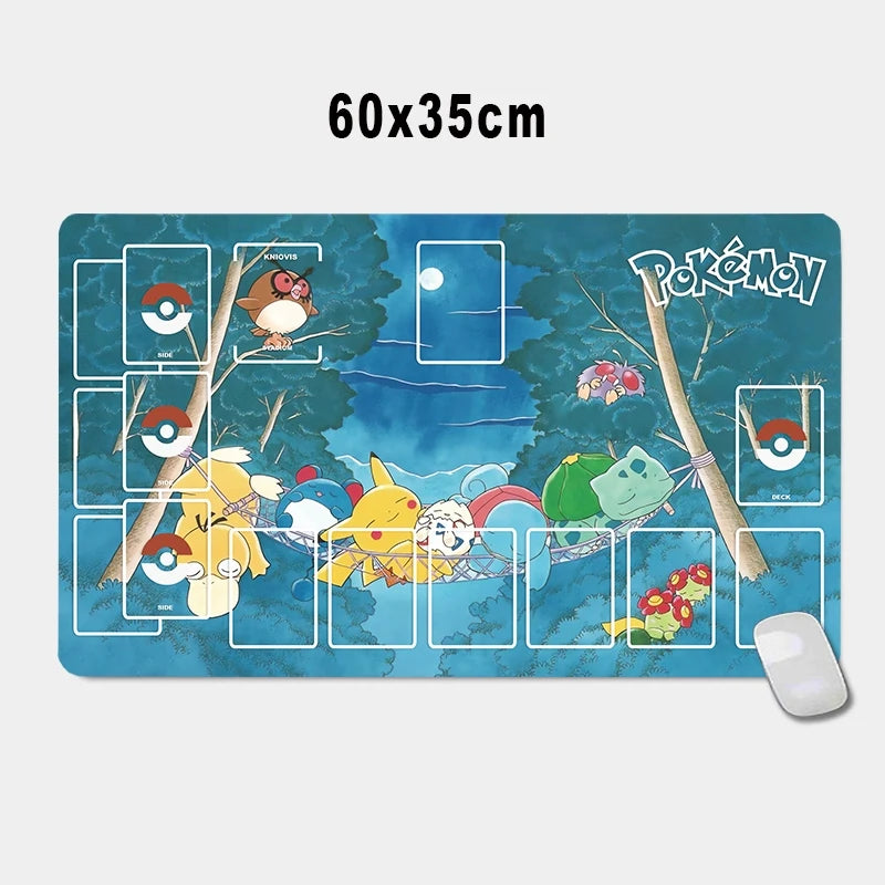 PTCG Pokemon Iono Rosa Eevee Snorlax Animation Characters Single Table Mat Battle Pad Classics Anime Collection Cards Toy Gift
