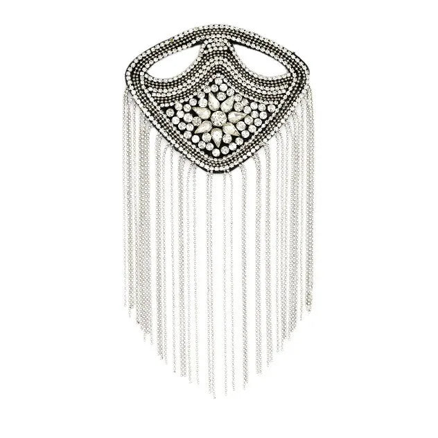 Exquisite Western-Style Performance Costumes Metal Punk-Syle Shoulder Ornaments Epaulets Fringed Epaul for Clothing Accessories