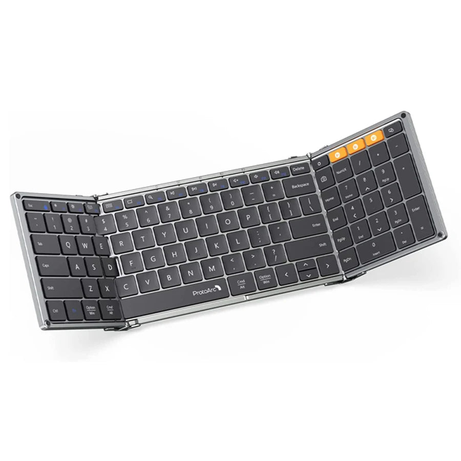 ProtoArc XK01 Bluetooth Wireless Keyboard Foldable Portable Mini Keyboards for Windows iOS Android Tablet PC Smartphone