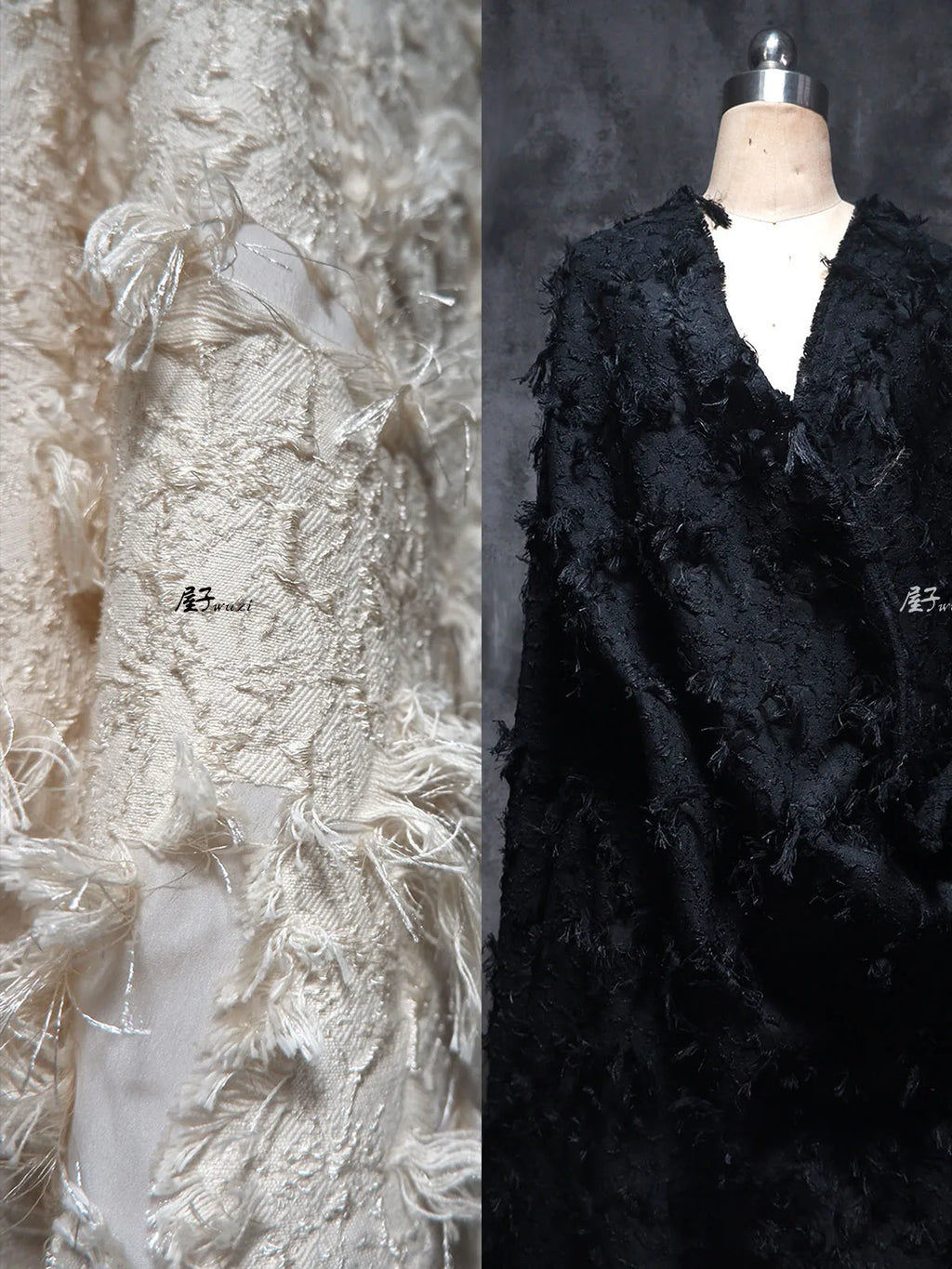 Jacquard Woven Fabric Mixed Tassels for Clothing Outerwear Designer Cloth Apparel for Diy Sewing Nylon Polyester Cotton Material
