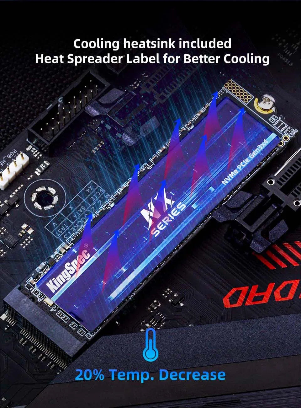 KingSpec M2 NVME SSD 128GB 256GB 512GB 1TB 2TB Ssd Speed 3400MB/s M.2 PCIe 3.0 Disk Solid State Drives NVME for Notebook Desktop