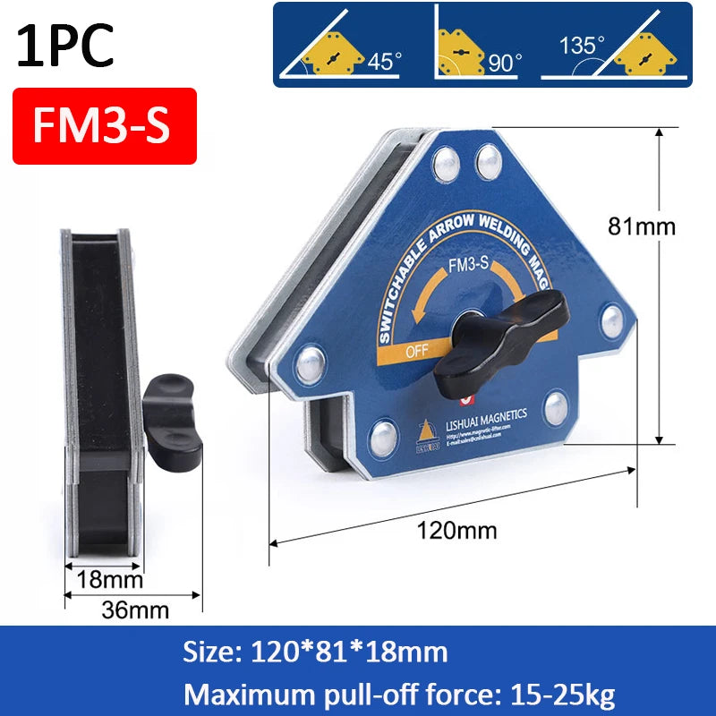Magnetic Welding Holders 45° 90° 135° Multi-angle Solder Arrow Magnet Weld Positioner Locator Holding Auxiliary Locator Tools