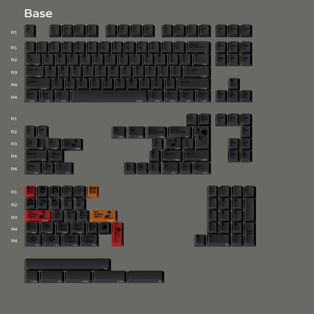 FBB BAOZAOYINGYE Cherry Profile Keycaps set