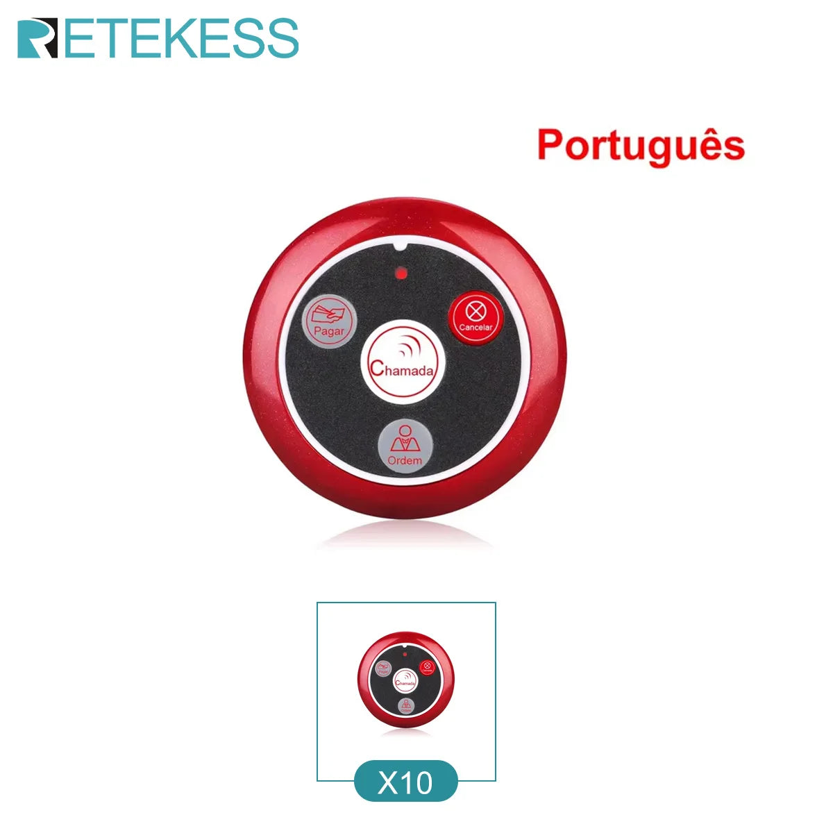 RETEKESS T117 10Pcs Call Button Restaurant Pager Wireless Waiter Transmitter 433MHz For Hookah Bar Cafe Customer Service