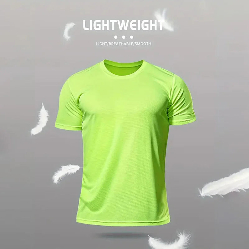2025 Summer New Men's Tennis Training Clothes Breathable Tennis Short-sleeved Tops Quick-drying Fitness T-shirt Men's Clothing