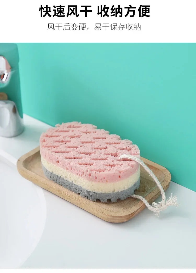 Soft Bath Sponge Body Scrub Bast Wisp Massage Brush Body Washcloth Skin Scrubber Relax Exfoliating Skincare Shower Accessories