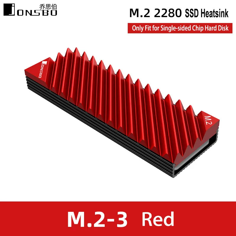 Jonsbo M.2 2280 Solid State Hard Disk Aluminum Heatsink SSD NVMe Heat Sink with Thermal Pad PC Accessories