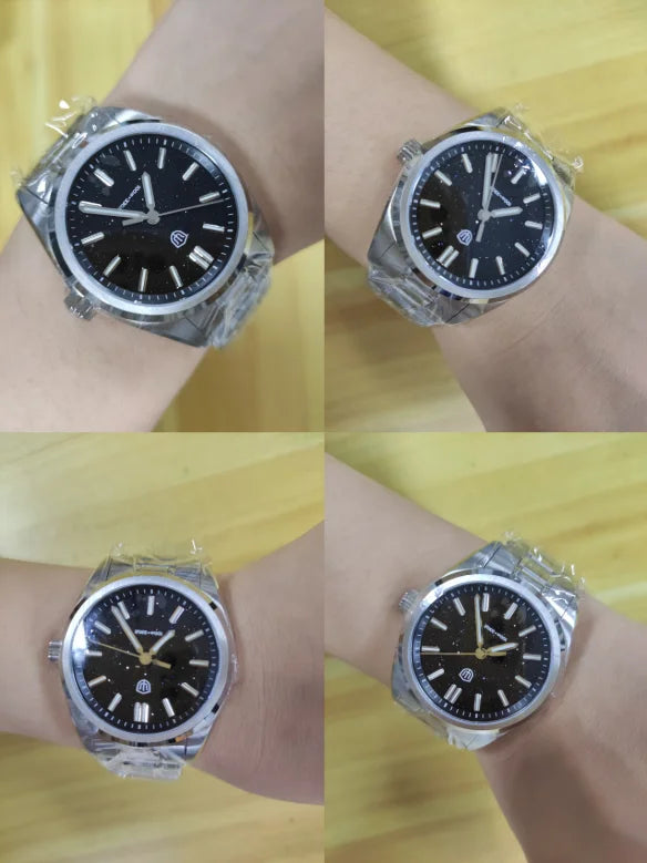 Watchdives New WD0003B ‌Aventurine Dial Watch VH31 Sweep Movement Sapphire Crystal Luminous 100m Waterproof 36mm Vintage Watche