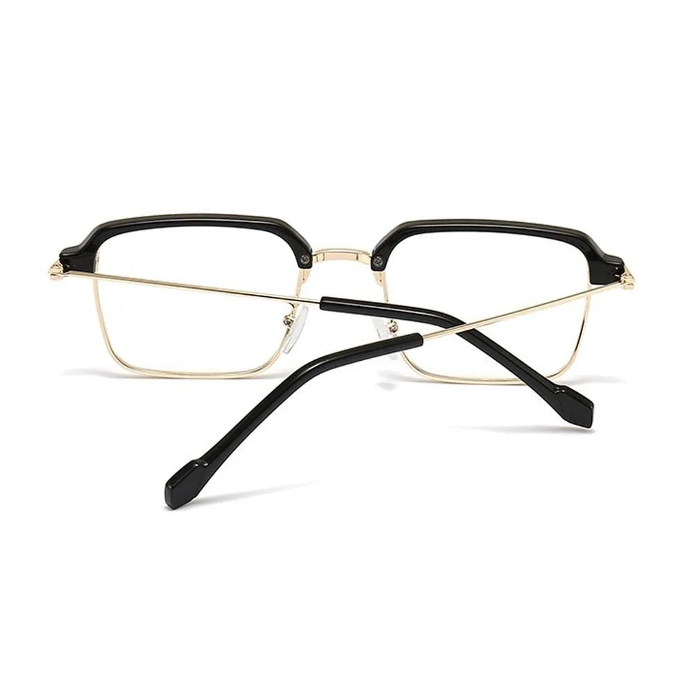 Men Anti-Blue Light Glasses Photochromic Half Frame Eye Protection Glasses Ultra Light Computer Eyeglasses Sunglasses