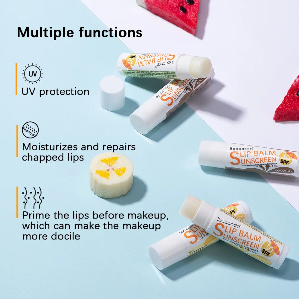 Sunscreen Lip Balm SPF30 UV Protection Moisturizing Hydrating Lip Balm Moisturizes Repairs Chapped Lips Lipstick Lip Care Makeup