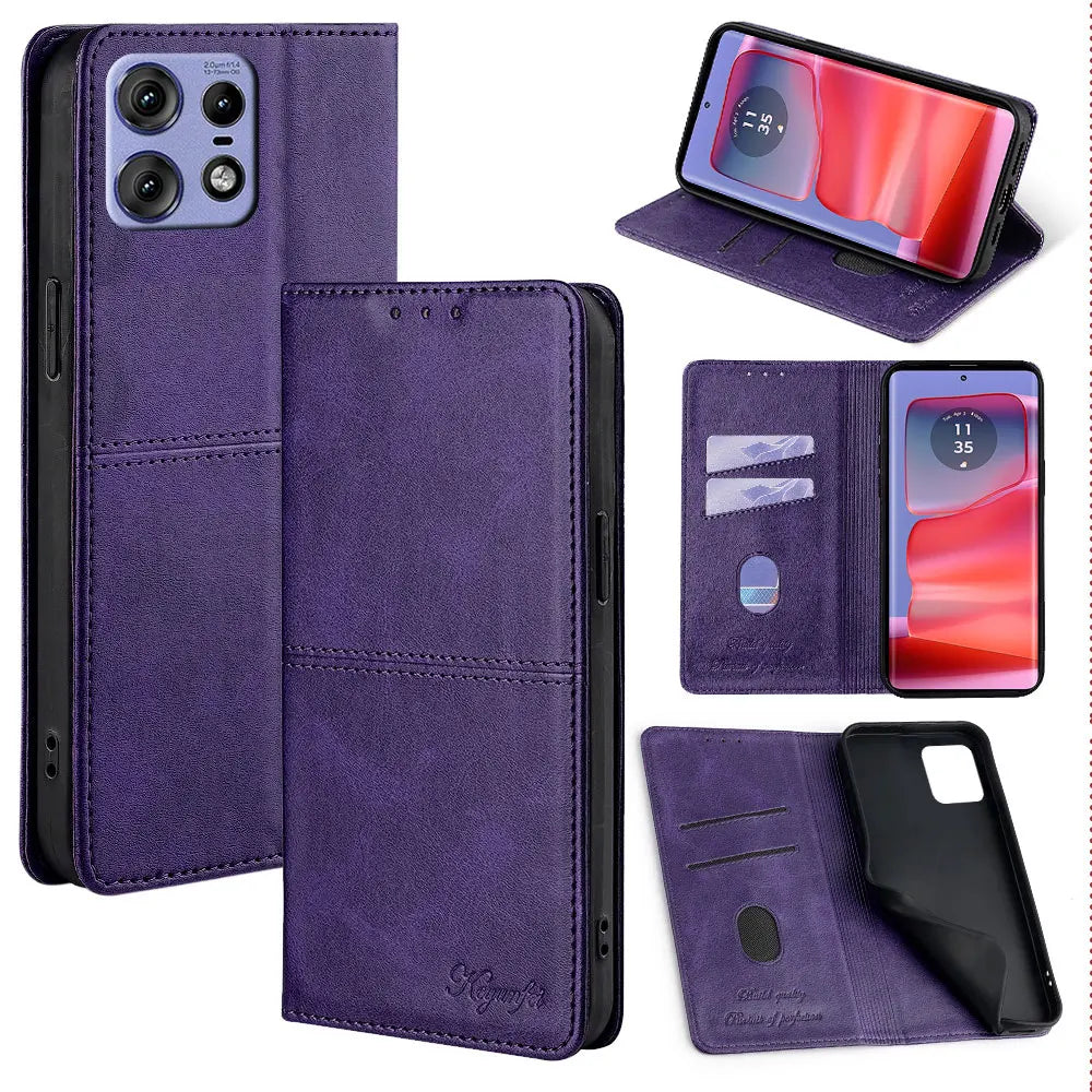 Luxury Magnetic Leather Flip Mobile Phone Case for Motorola Edge 50S 50 Pro 50 Fusion Edge 5G 2024 Protect Cover Coque