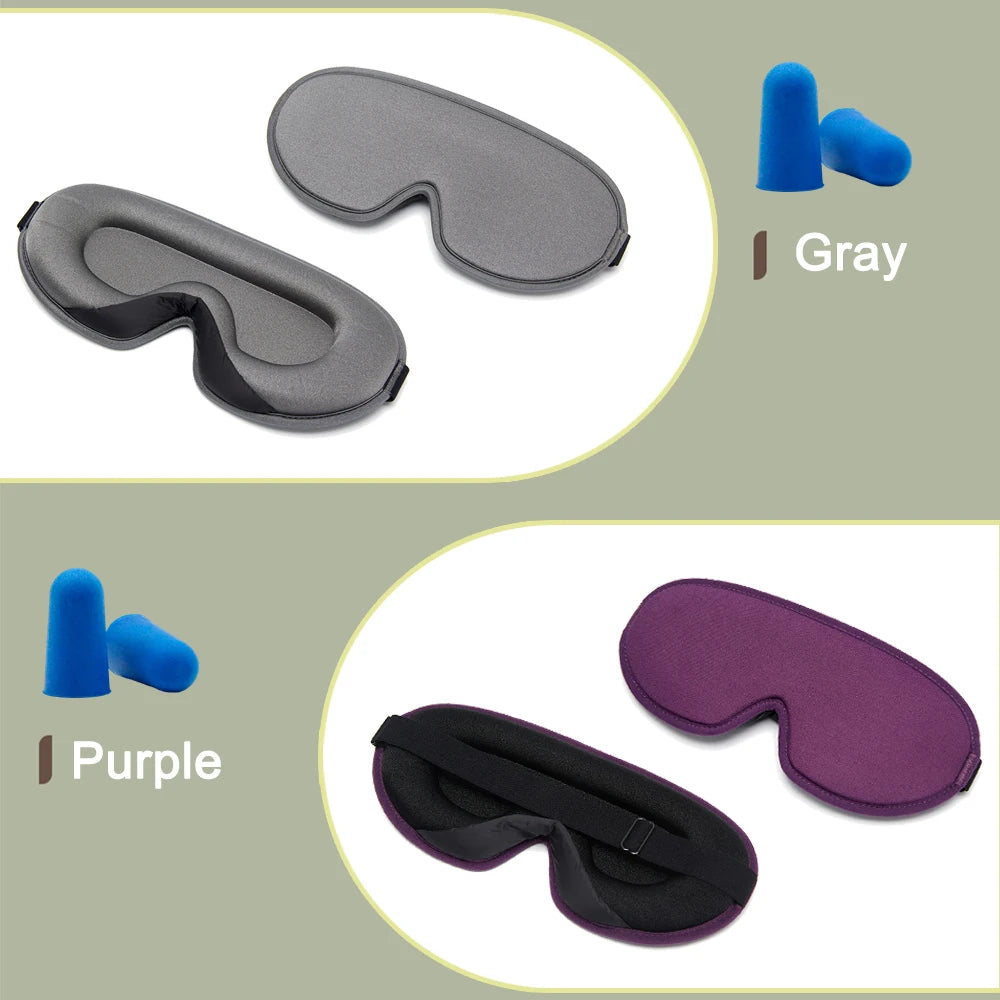 3D Memory Foam Silk Sleep Mask Soft Women Men Eye Patches Comfort Three Dimensional Design Face Mask Eyeshade Night Breathable