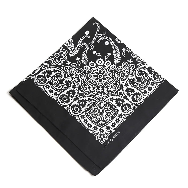 Hip Hop Kerchief Bohemian Print Bandana Paisley Pattern Headbands Outdoor Unisex Headband Wrist Wraps Face Mask Handkerchief