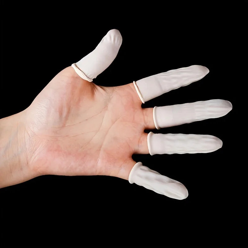 Disposable Finger Cots Beauty Special Clear Acne Embroidery Fingertip Protection Cover LABOUR Protection Thickened Finger Cots