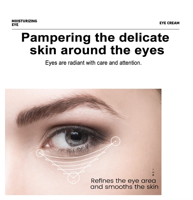 VEZE Eye Serum Firming Eye Cream Anti Dark Circles Hyaluronic Acid Hydration Nourishing Fade Line Eye Skincare