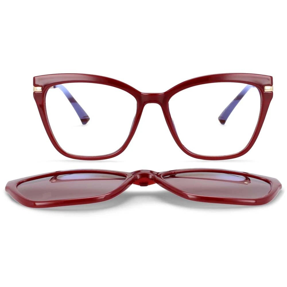 Polarized Flip-on Sunglasses Men Women Fashion Computer Eyeglasses TR90 Anti Blue Light Glasses Frames 53684