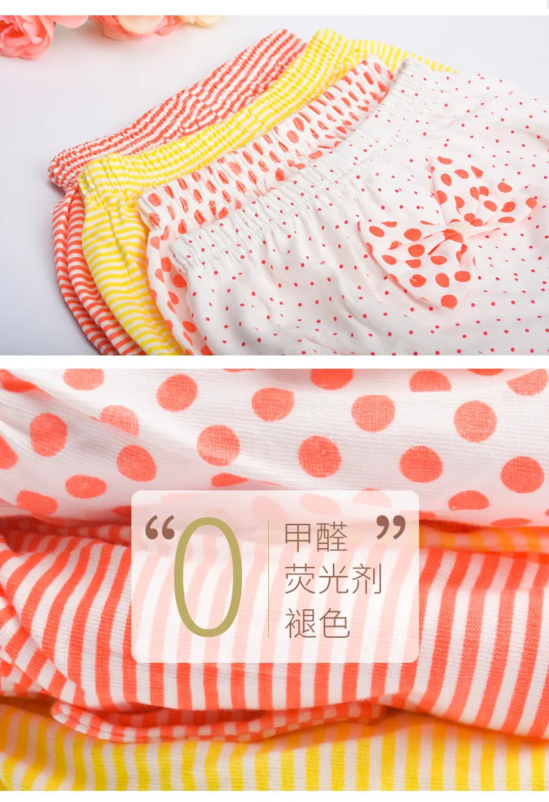Children's Pure Cotton Panties 0-1-3 -5 Years Old Baby Shorts Cartoon Cute Princess Underwear 100%Cotton Infant Fashion Panties