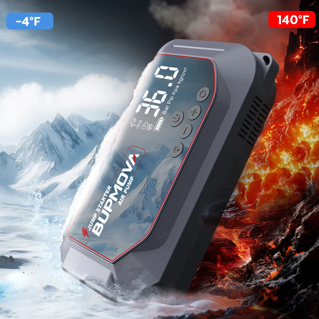 4 in 1 Car Jump Starter with Air Compressor 4000A Portable Power Bank 150PSI Tire Inflator Auto Portable Battery Starter for Car