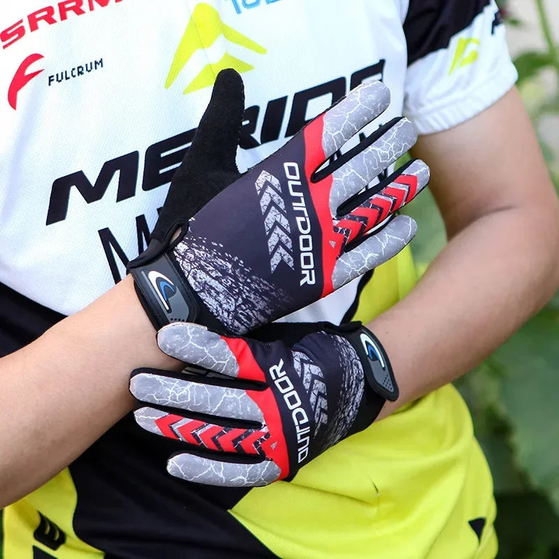 MTB Bike Bicycle Gloves Cycling Full Finger Glove Motorcycle Gloves Men Women Non-slip Sunscreen Breathable Touchscreen Outdoor