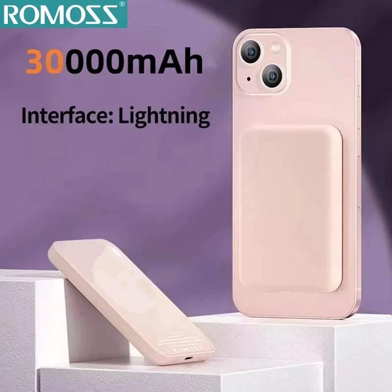 ROMOSS 500000mAh Magnetic Power Bank 25W Wireless Durable Portable Fast Charger Large Capacity for Magsafe for iPhone 17/16/15