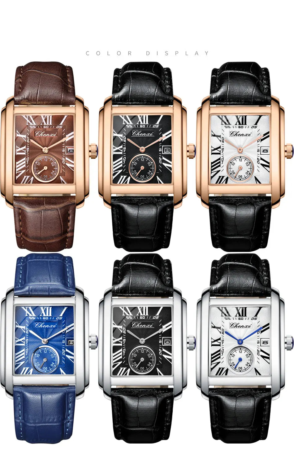 Fashion Business Watches For Men Calendar Display Quartz Watches Waterproof Leather Band Men's Wristwatch