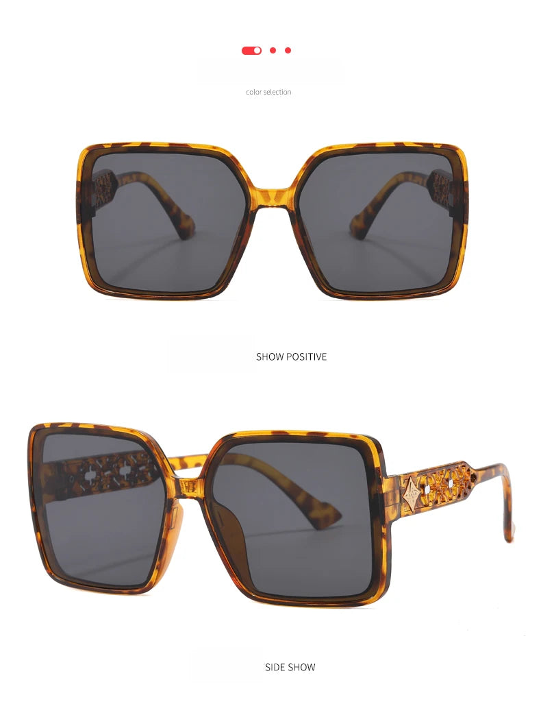 Car Sun Glasse 1/5pcs Sets Square Simple Design Sunglasses Women Large Frame Outdoor Sunshade Glasses Male Retro Eyeglasses
