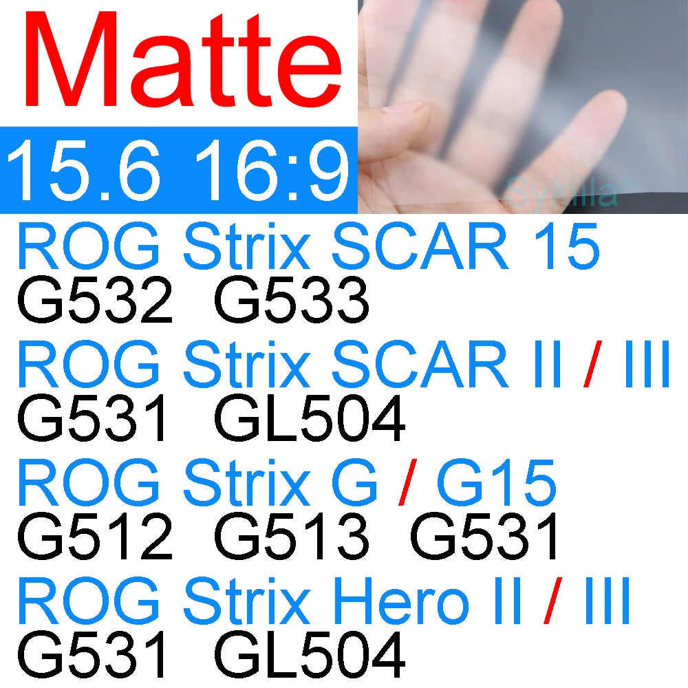 Screen Protector for ROG Strix SCAR 15 16 17 18 G G15 G16 G615 G635 G17 G733 G18 G815 Gaming HD Clear Matte Frosted Skin Film