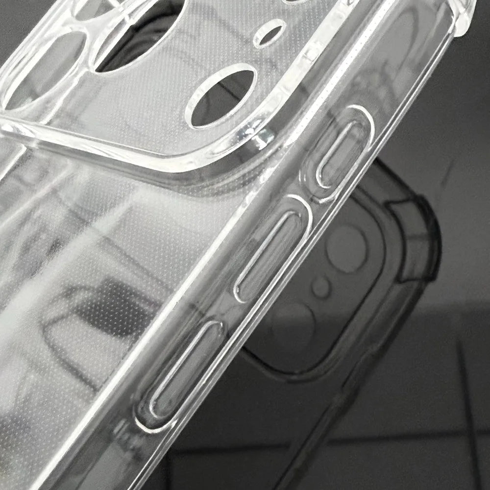 Clear Phone Case for iPhone 17/17 Air/17 Pro/17 ProMax Shockproof  Airbags Corner Anti Fall Bumper Protector Transparent Cover