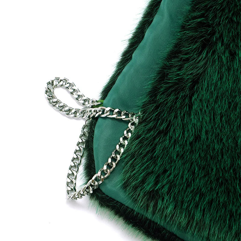Turtleneck Furry Tank Tops Women Trend Sexy Side Split Chic Fall Trend Midnight Basic Street Furs Hipster Clubwear Vest Crop Top