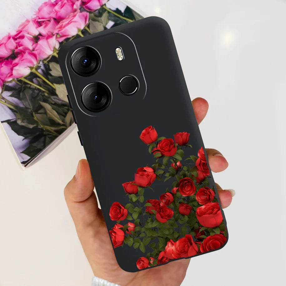 For Tecno Pop 7 Pro Pop7 Case Fashion Marble Soft Silicone Matte Coque For Tecno Spark Go 2023 Funda Pop7Pro BF6 BF7 BF7h Bumper