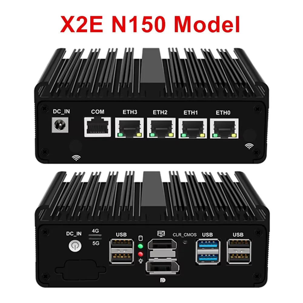 Topton pfSense Firewall Soft Router J6412 N150 N100 4x i226-V 2.5G LAN NVMe Barebone Fanless Mini PC HDMI2.0 DP AES-NI OPNsense